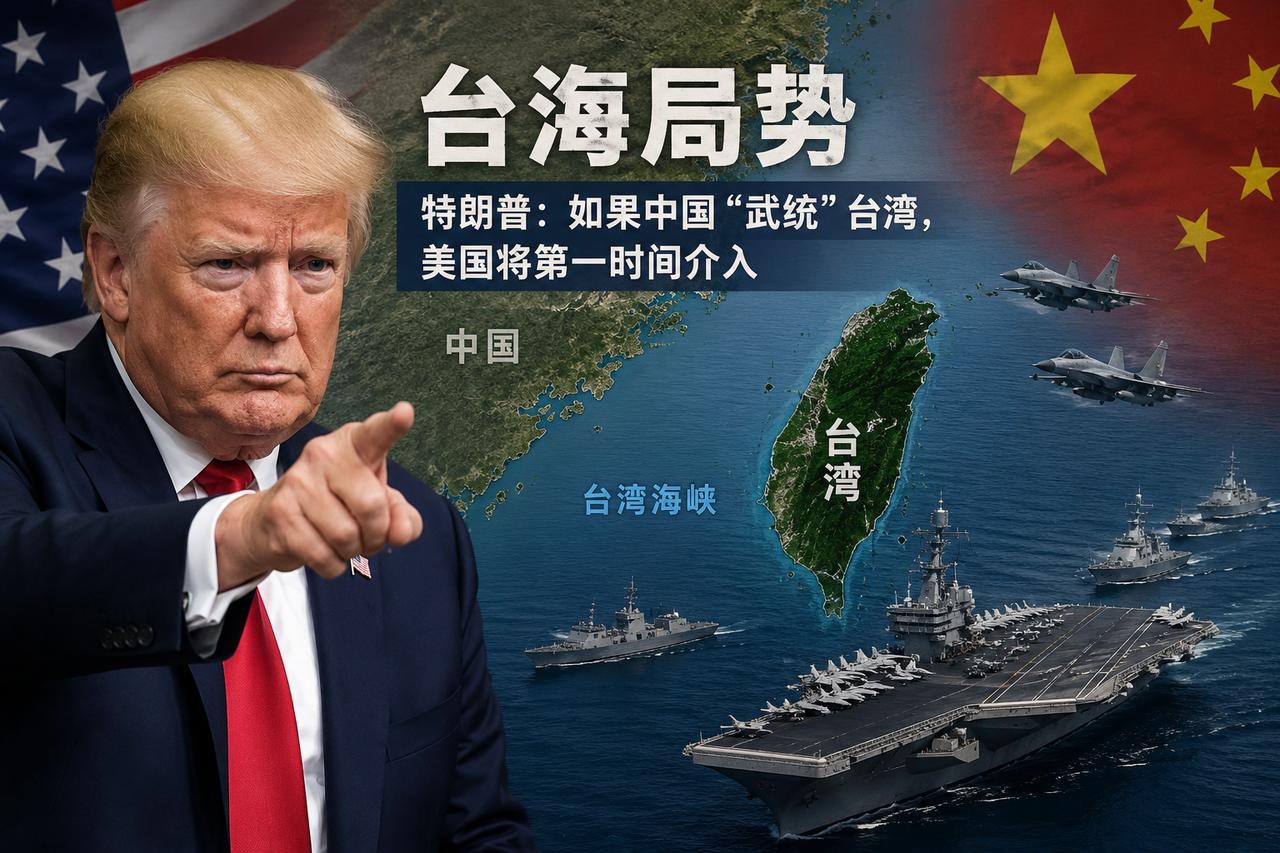 特朗普曾扬言：一旦中方武统台湾，美国会第一时间介入。美军的确有出兵的实力，但今非
