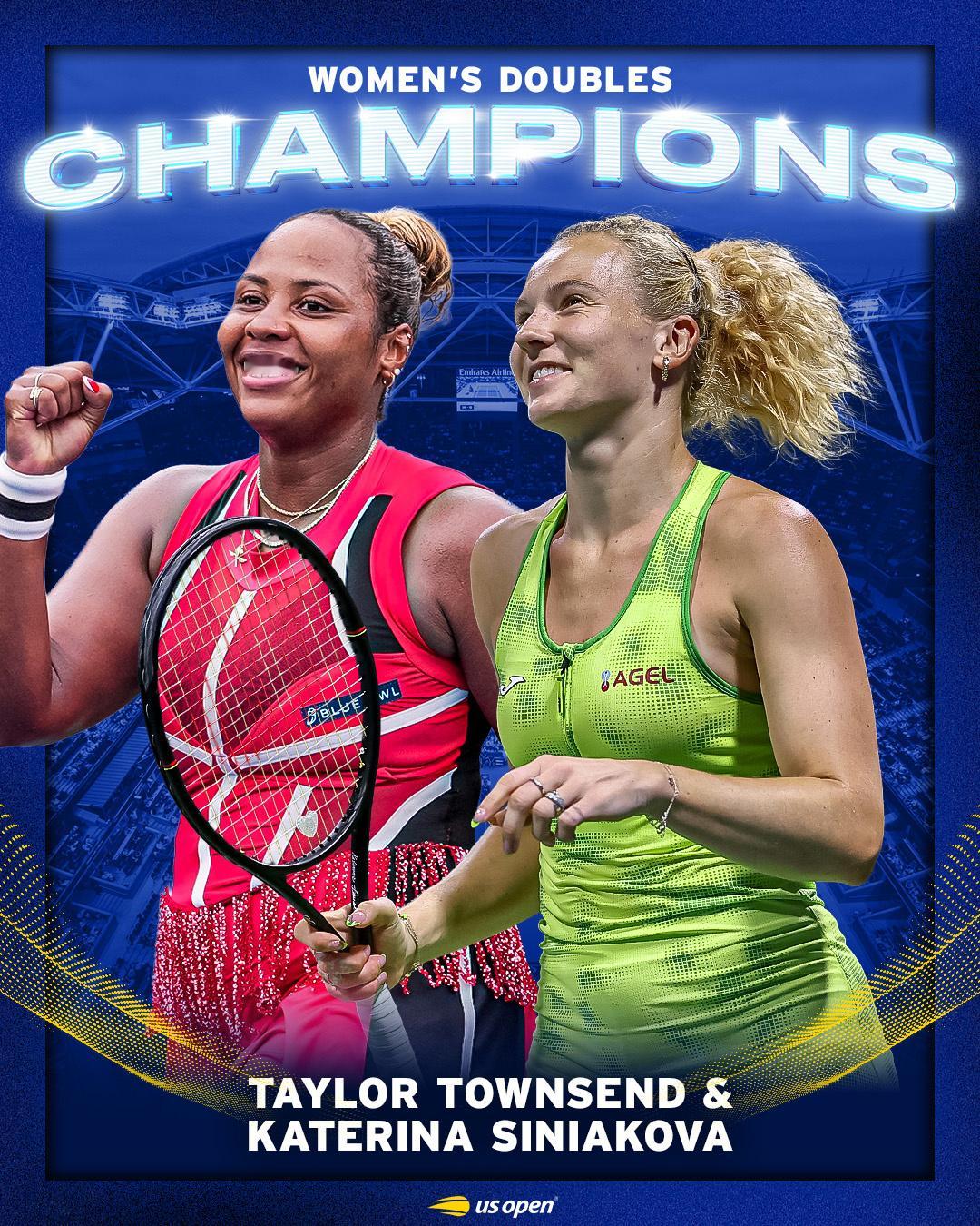 西尼亚科娃/汤森德实现女双全满贯🏆美网2026 女双决赛，头号种子西尼亚科娃/