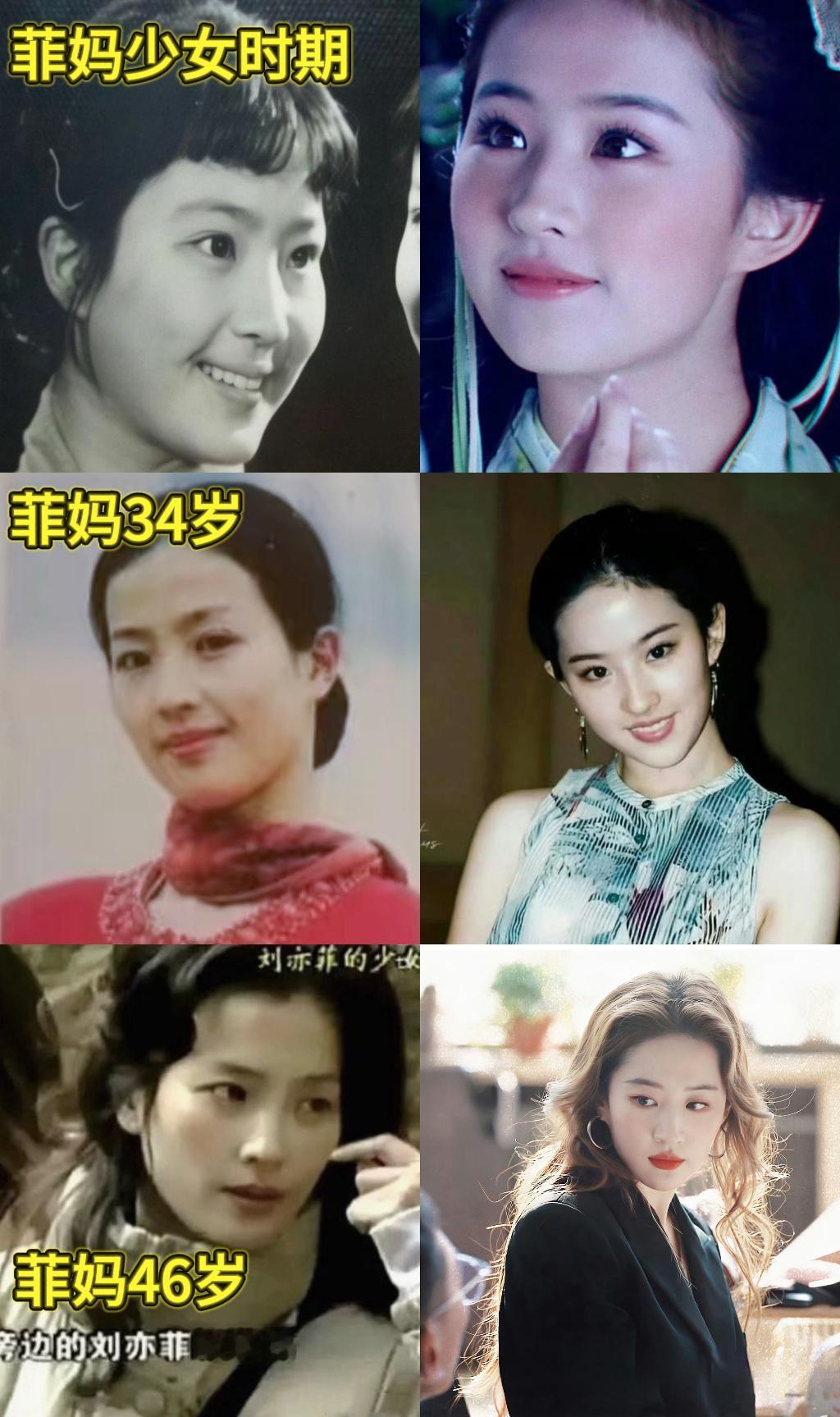 热知识：yxh带的大部分照片其实都是刘亦菲妈妈46岁-60岁……中年-晚年时候才