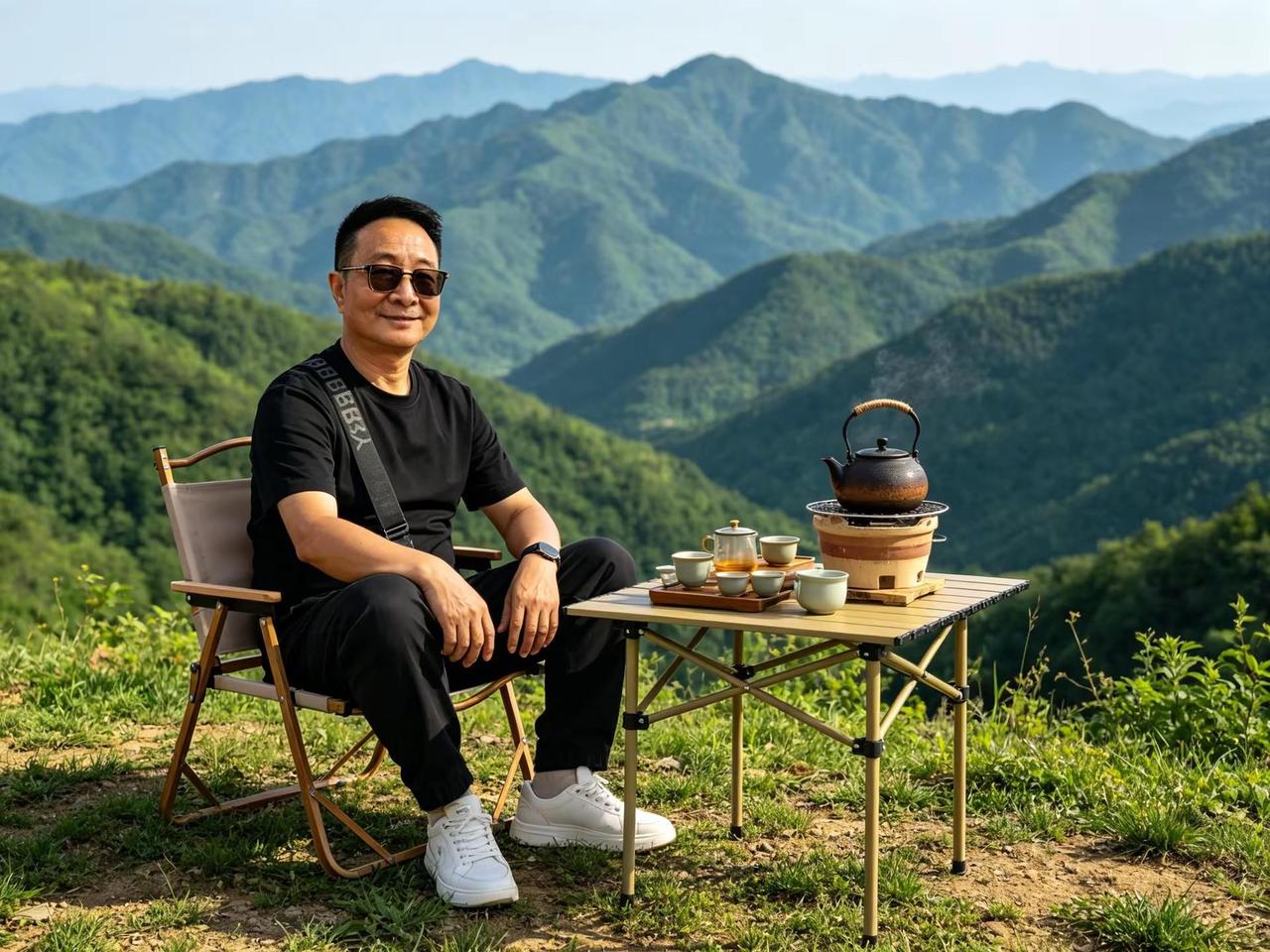 山顶煮茶风