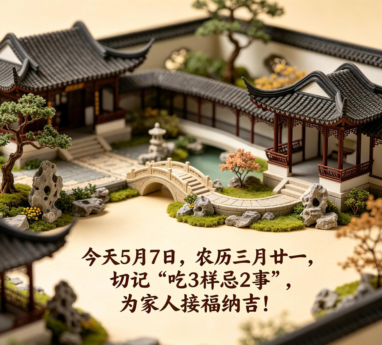 【今日5月7日，农历三月廿一！牢记“吃3样忌2事”，老规矩别当耳旁风，招财纳福保