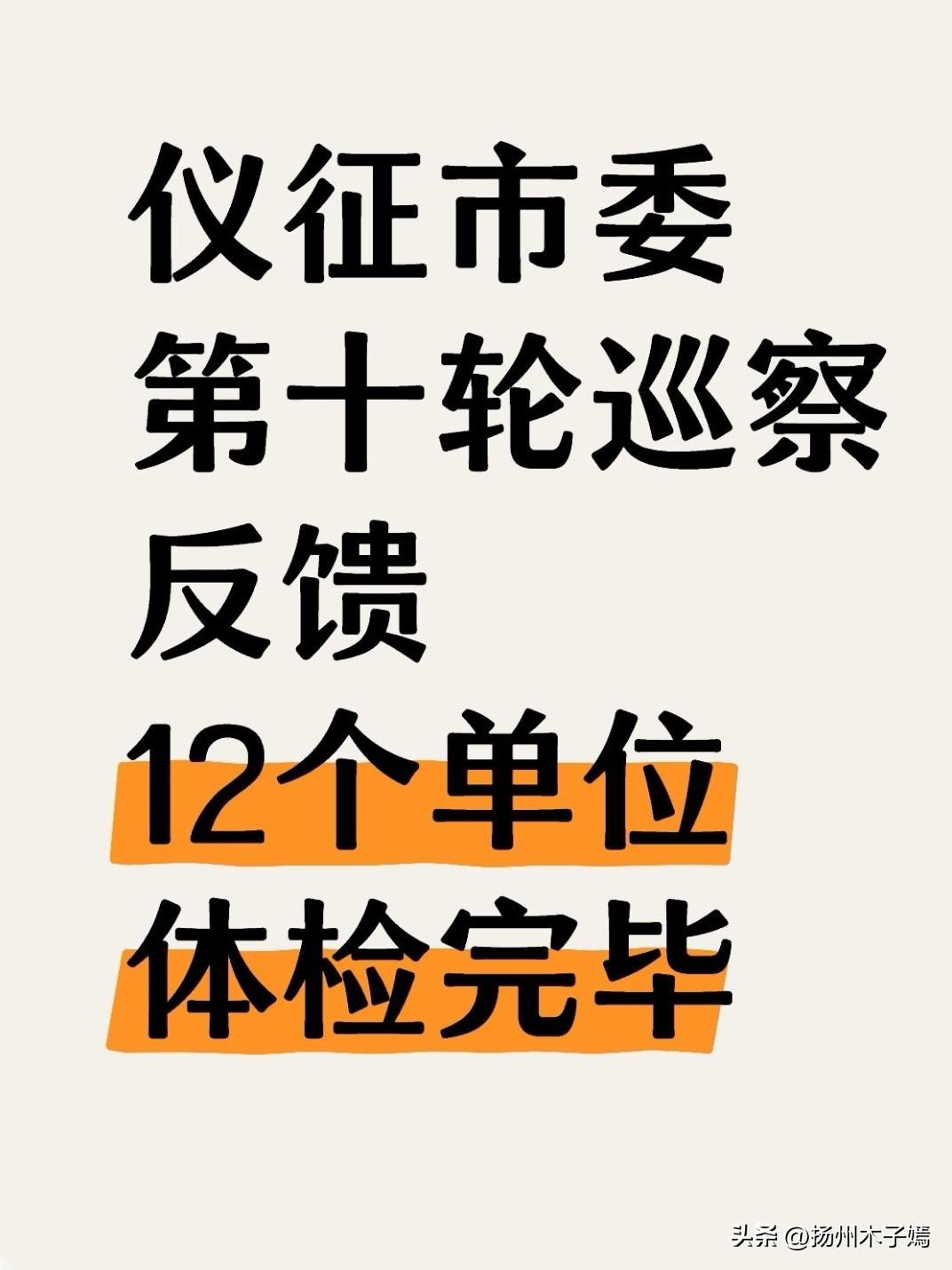 2025年12月至2026年2月，十四届仪征市委第十轮巡察完成全覆盖，对枣林湾、