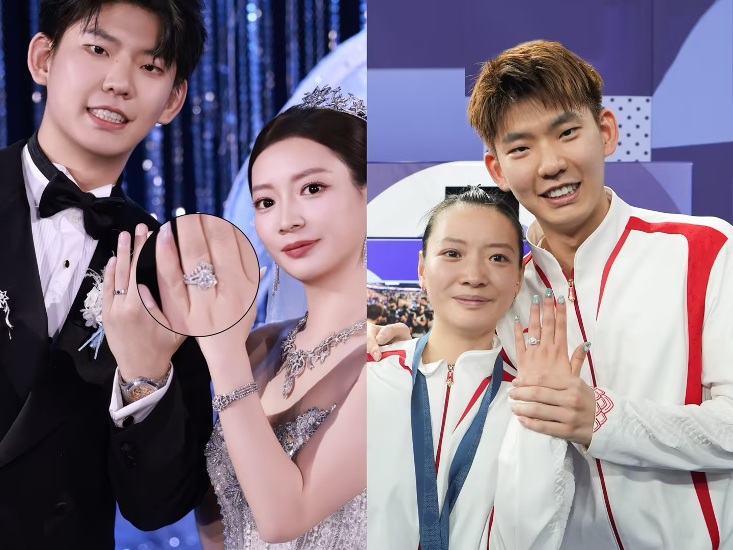 黄雅琼婚礼的钻戒不会被教练说小了黄雅琼大婚的钻石也太闪了吧！据说光是婚嫁五金上的