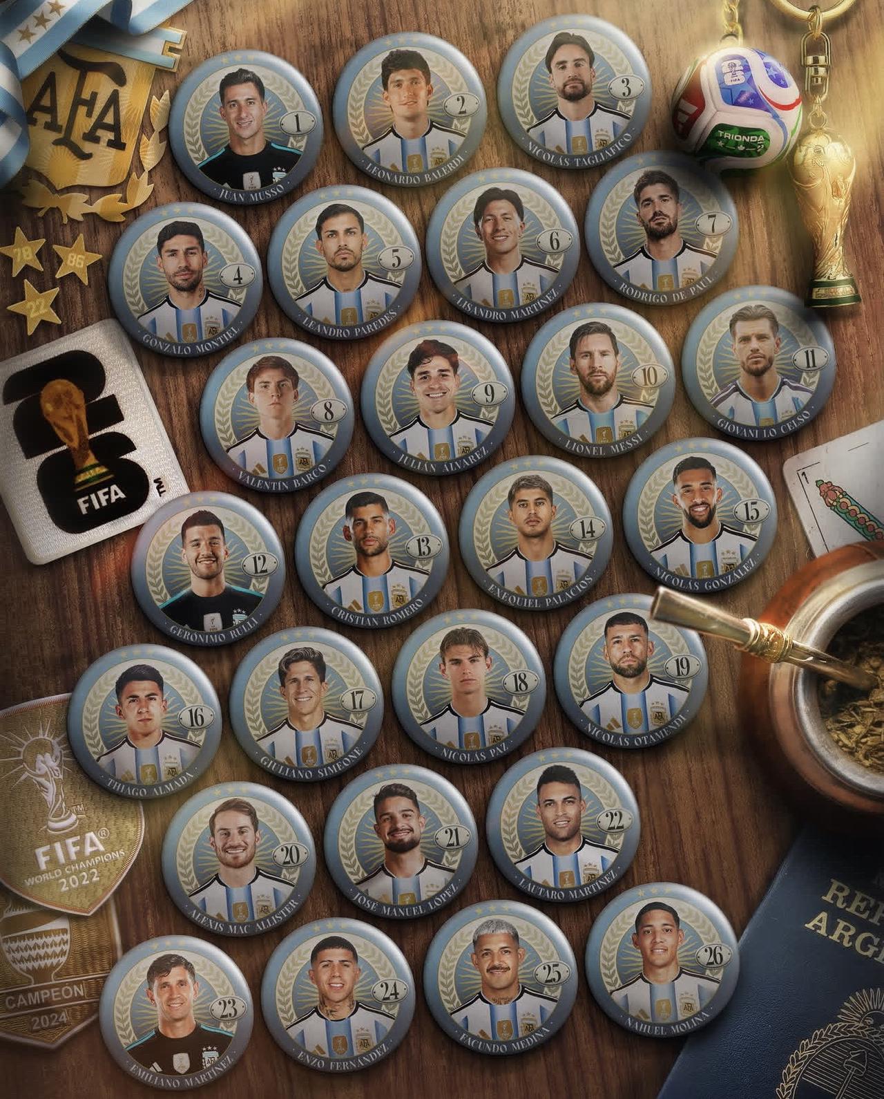 阿根廷世界杯26人大名单公布蓝白出征，再向世界！我们的26位战士，将为捍卫世界杯