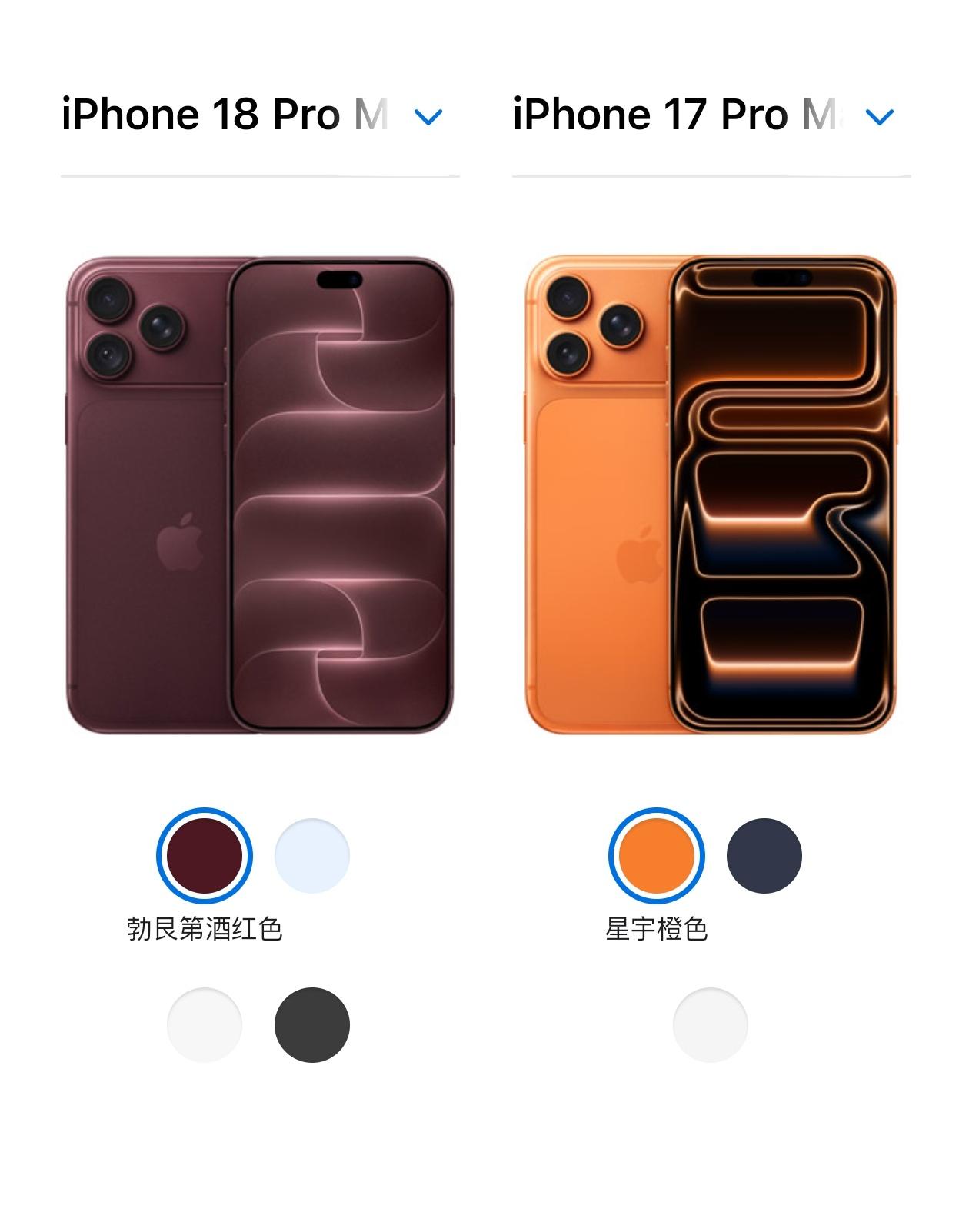 iPhone18 Pro Max涨价了，看看它和上一代iPhone17 Pro 