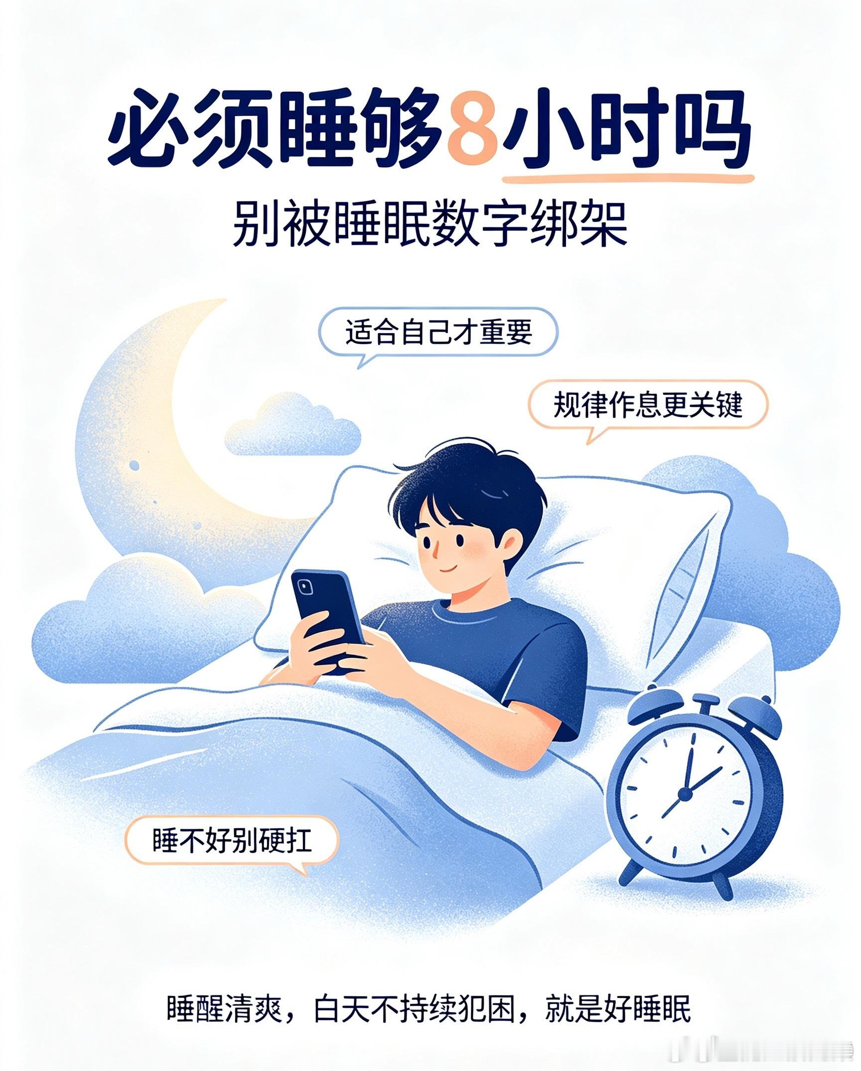必须睡够8小时吗在讨论“8小时”时，有一个群体常被忽视——他们即使睡足8小时依然