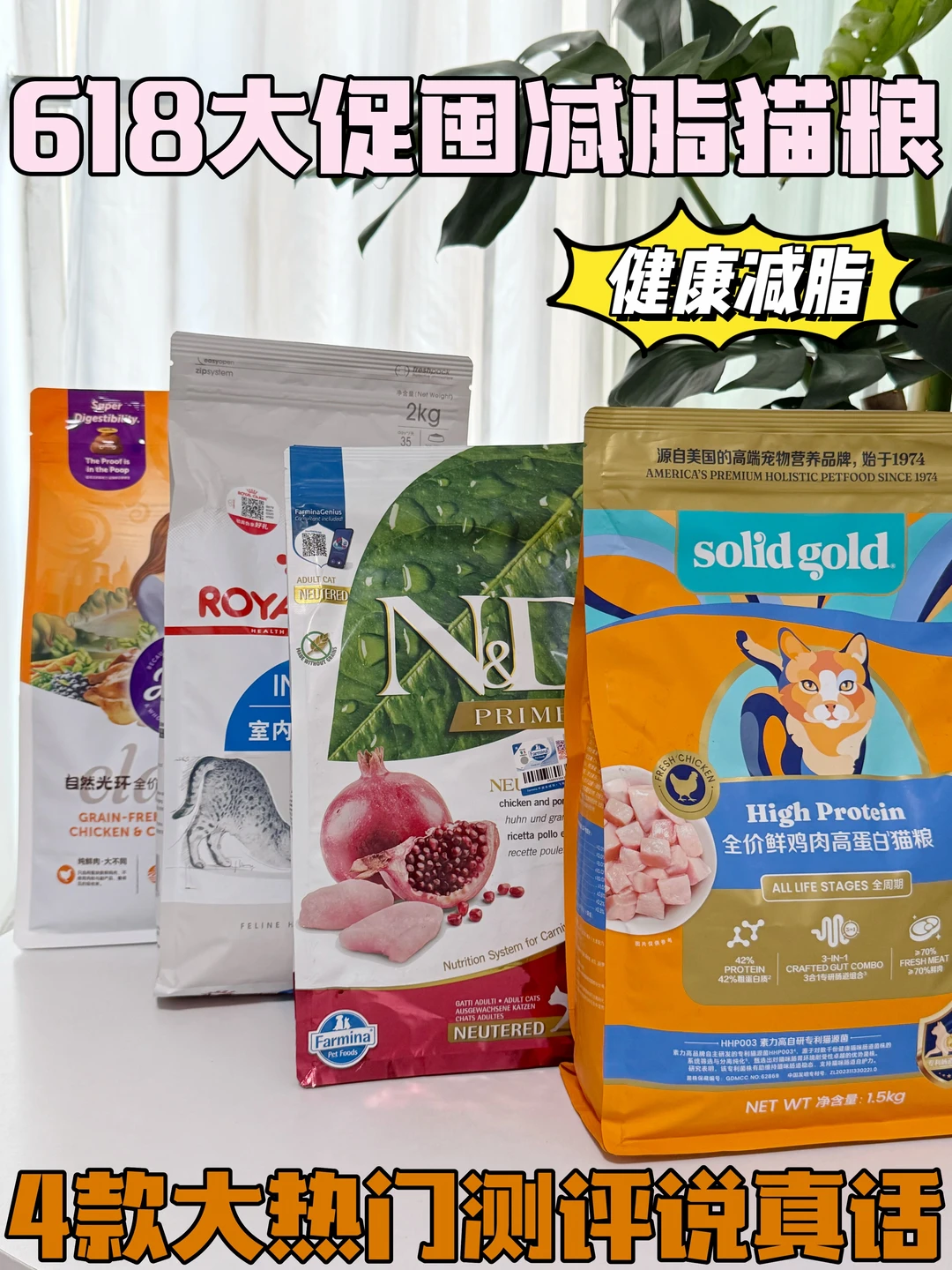 4款热门减脂猫粮实测｜不饿肚子还能瘦猫粮