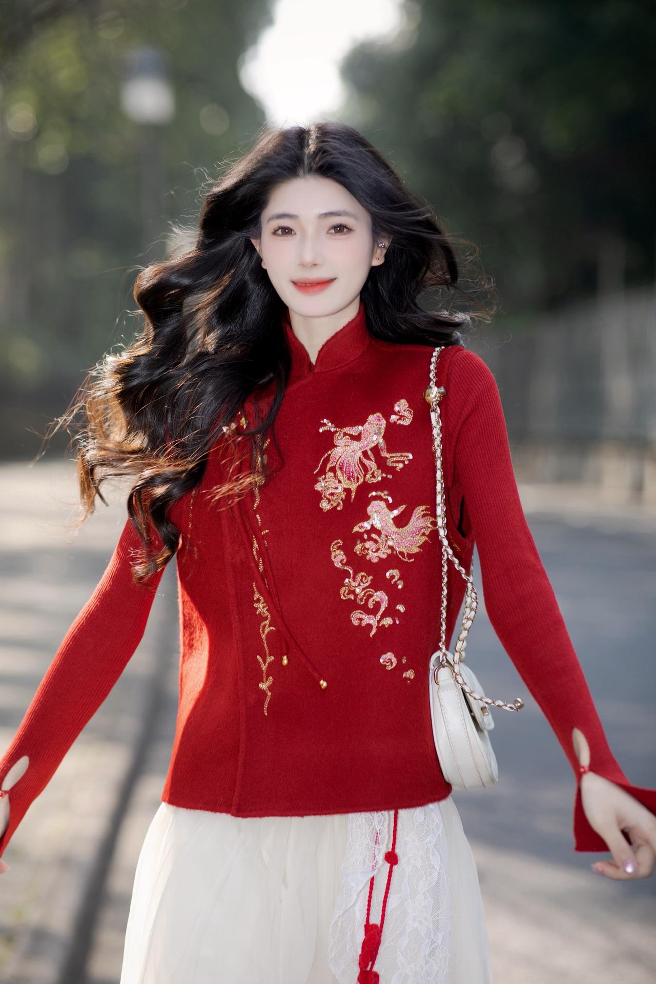 新年红，新中式～新年穿搭 新中式穿搭 新年红 新中式