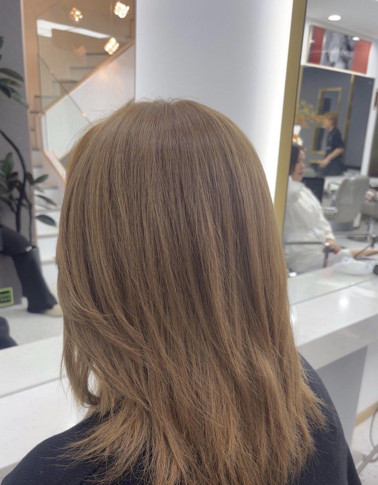 显白发色 染发技术分享 质感发色 雾感冷棕色 染色