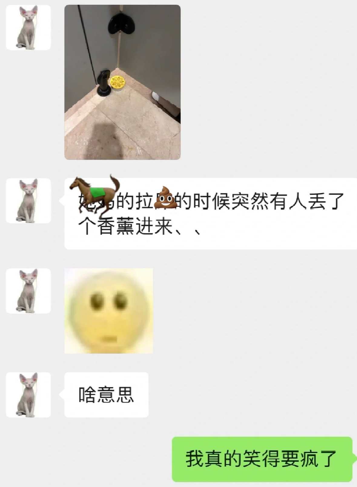 同事上厕所被丢了一个香薰进来，到底是有多臭啊哈哈哈哈 ​​​