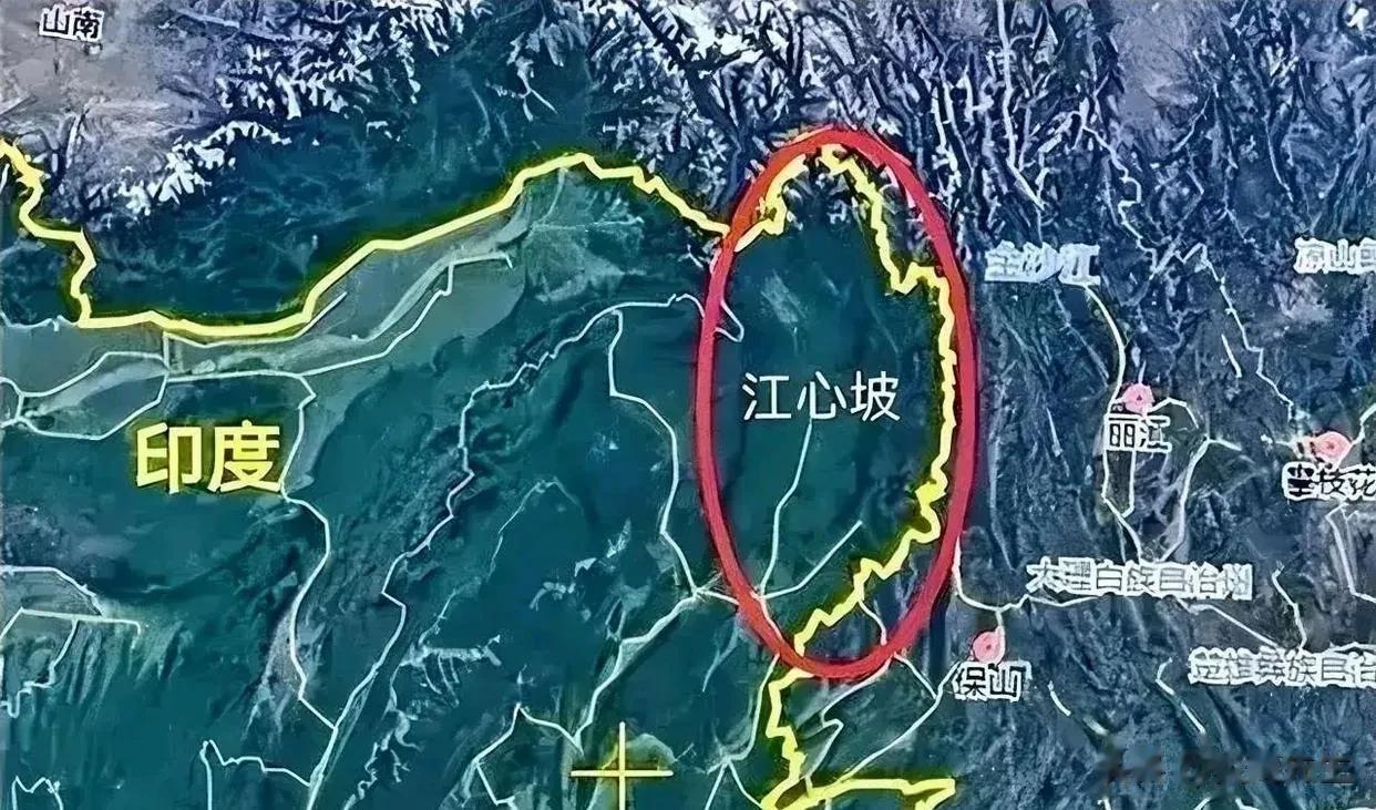 藏南地区、江心坡地区地理位置图
江心坡是从云南和西藏进入藏南最好的路线
若在，当