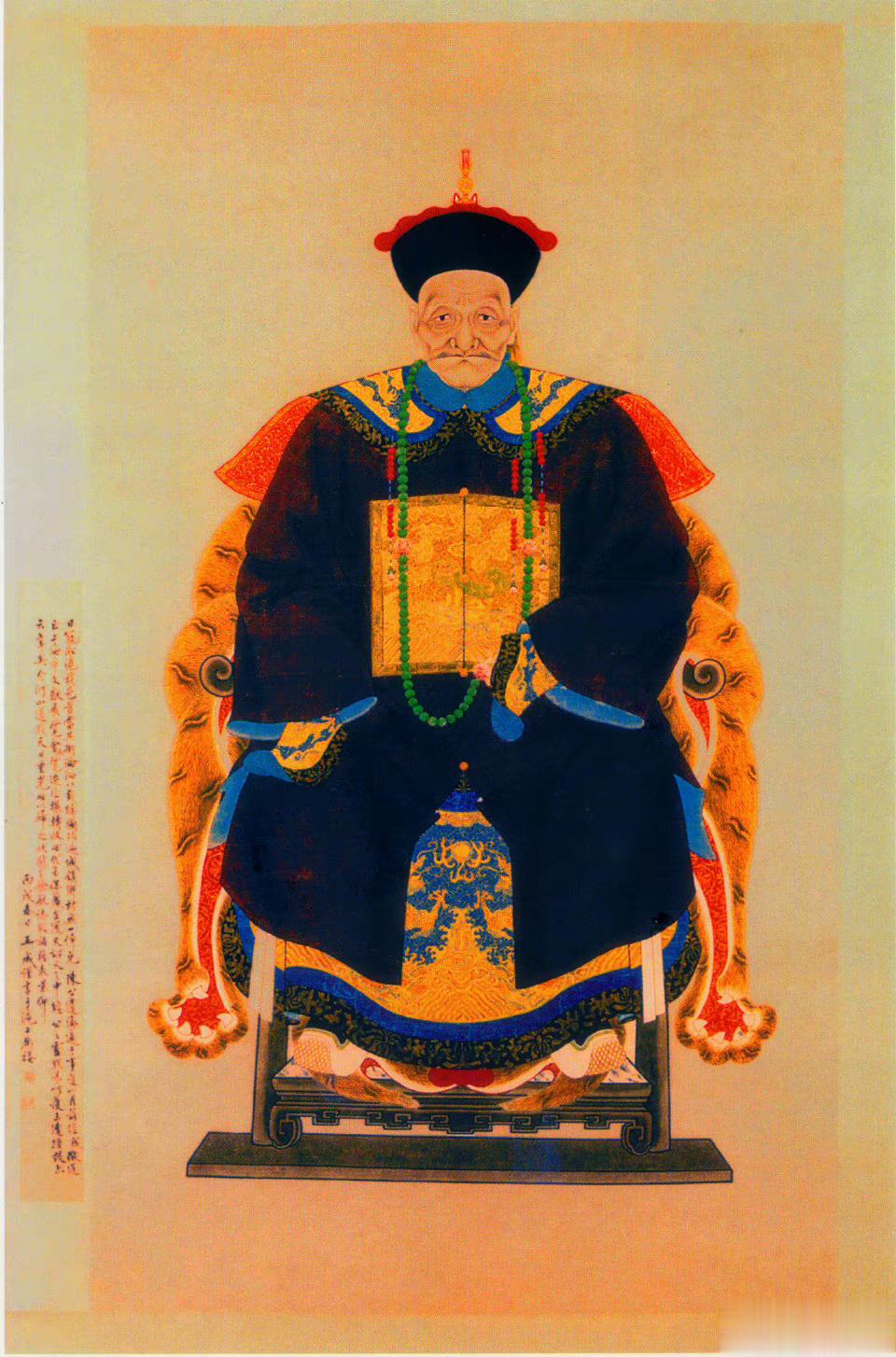 上海历史博物馆藏《江南提督陈化成朝服像》，该督在英军进犯吴淞之役中阵亡。#历史上