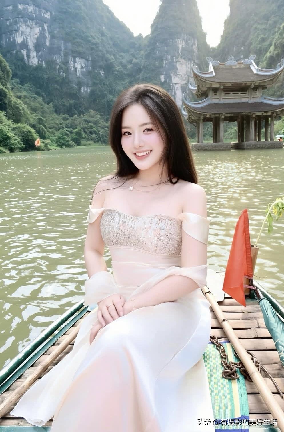如果说下龙湾是海上的仙境，那么越南宁平的 长安名胜群（Trang An） 就是隐