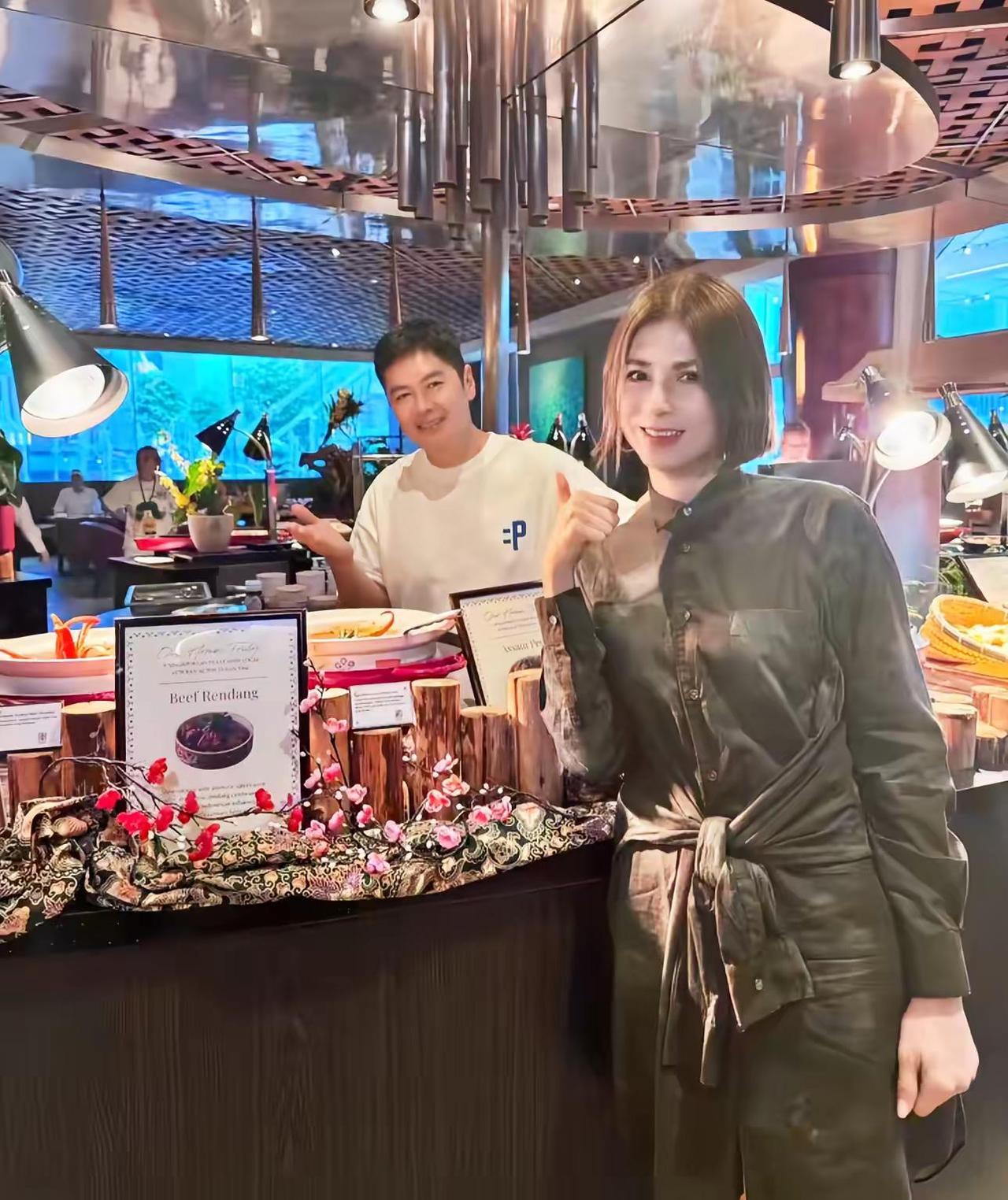 帅哥美女再次同框 李南星&潘玲玲。李南星潘玲玲赖怡伶