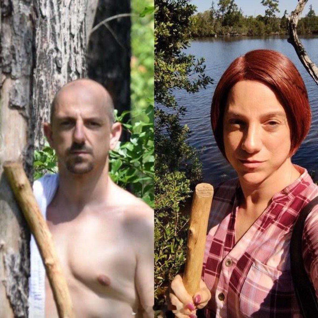 美国人，前乌军客串发言人萨拉又回到了乌克兰当然，她（他）依然还留着长发，也留着他