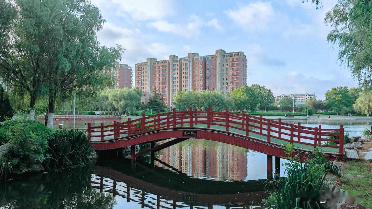 晒图笔记大赛从不同的方向，欣赏抱龙河河畔的连心桥，全方位观察这座小桥的美丽景色，