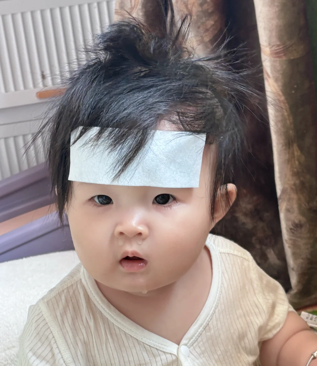 八个多月第一次发烧