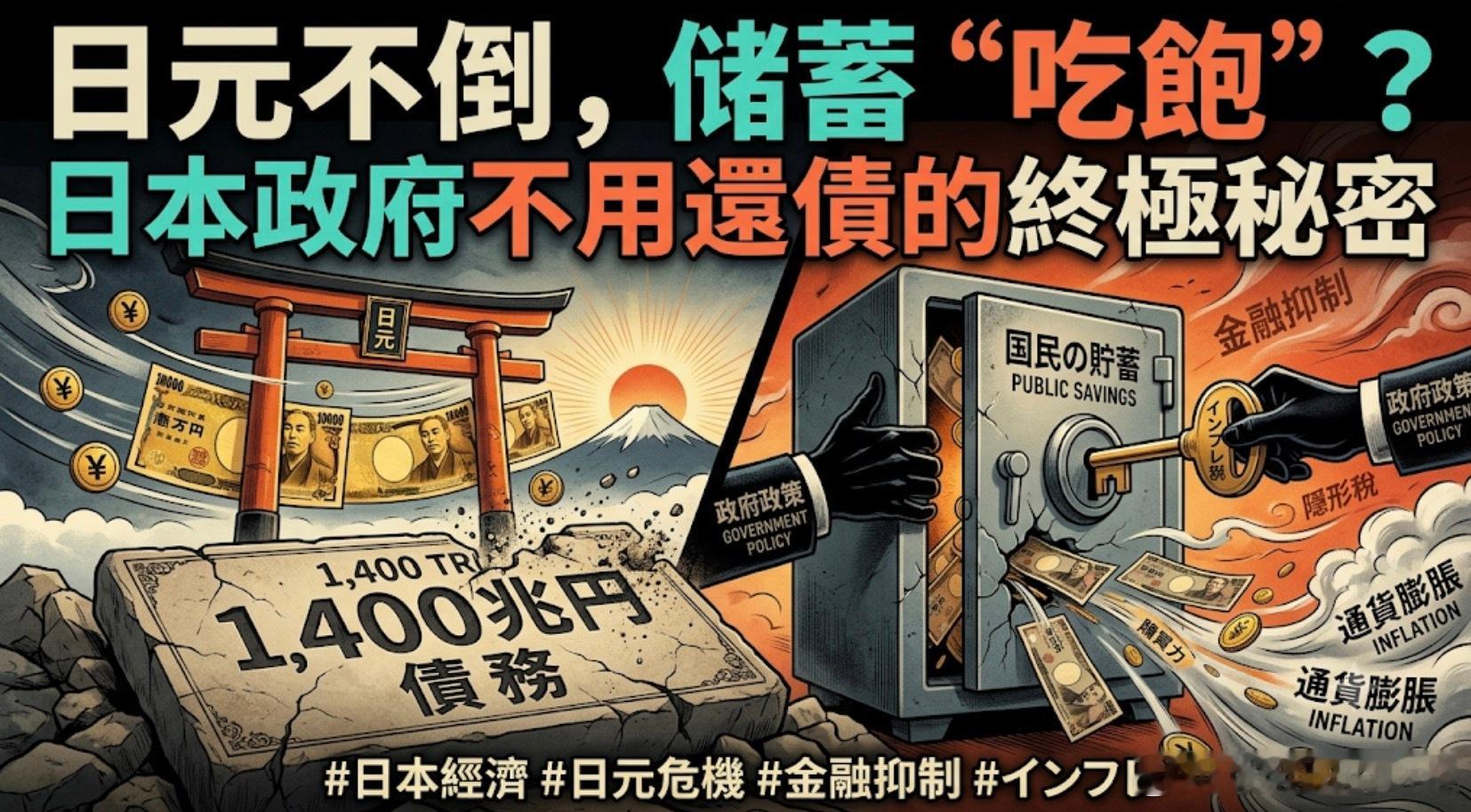 日元不倒，储蓄“吃饱”？日本政府不用还债的终极秘密如果你手头有 1,000 万日