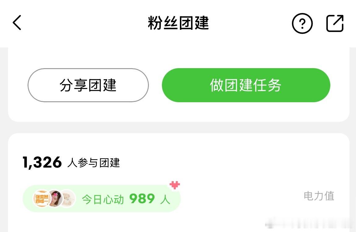 🥺昨天Q音团建989人心动结束～其实已经很好了！实际参与人数比这应该还多很多（