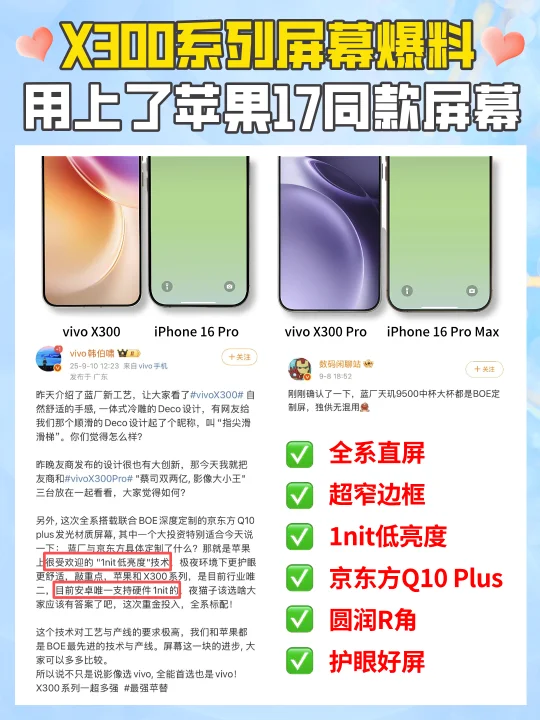 安卓唯一的硬件1nit！X300屏幕太顶了吧！