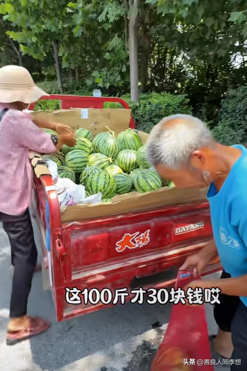 谁能理解农民的苦？辛苦的劳作换来的只是微薄的收入。

夏天来了又到了吃西瓜的季节