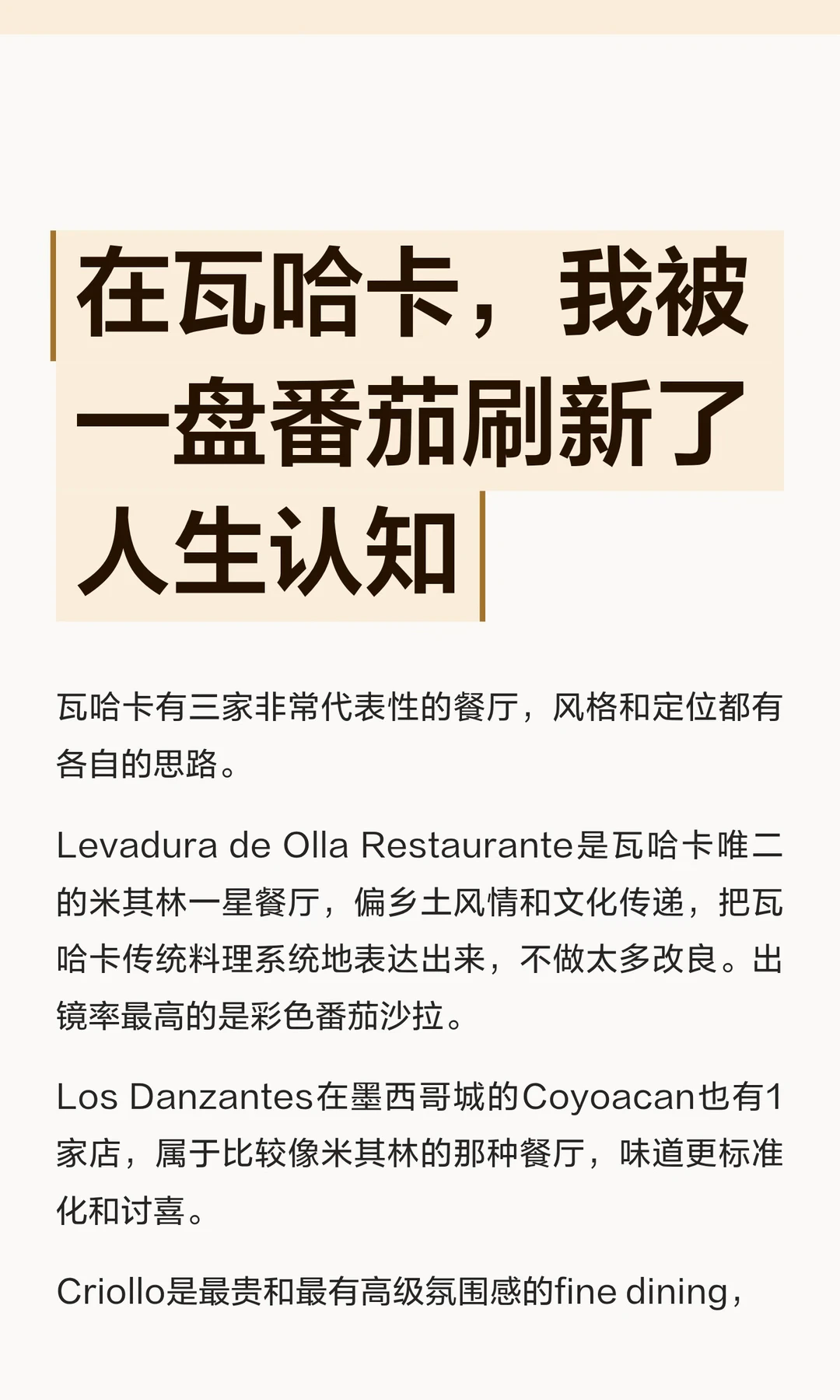 在瓦哈卡，我被一盘番茄刷新了人生认知
