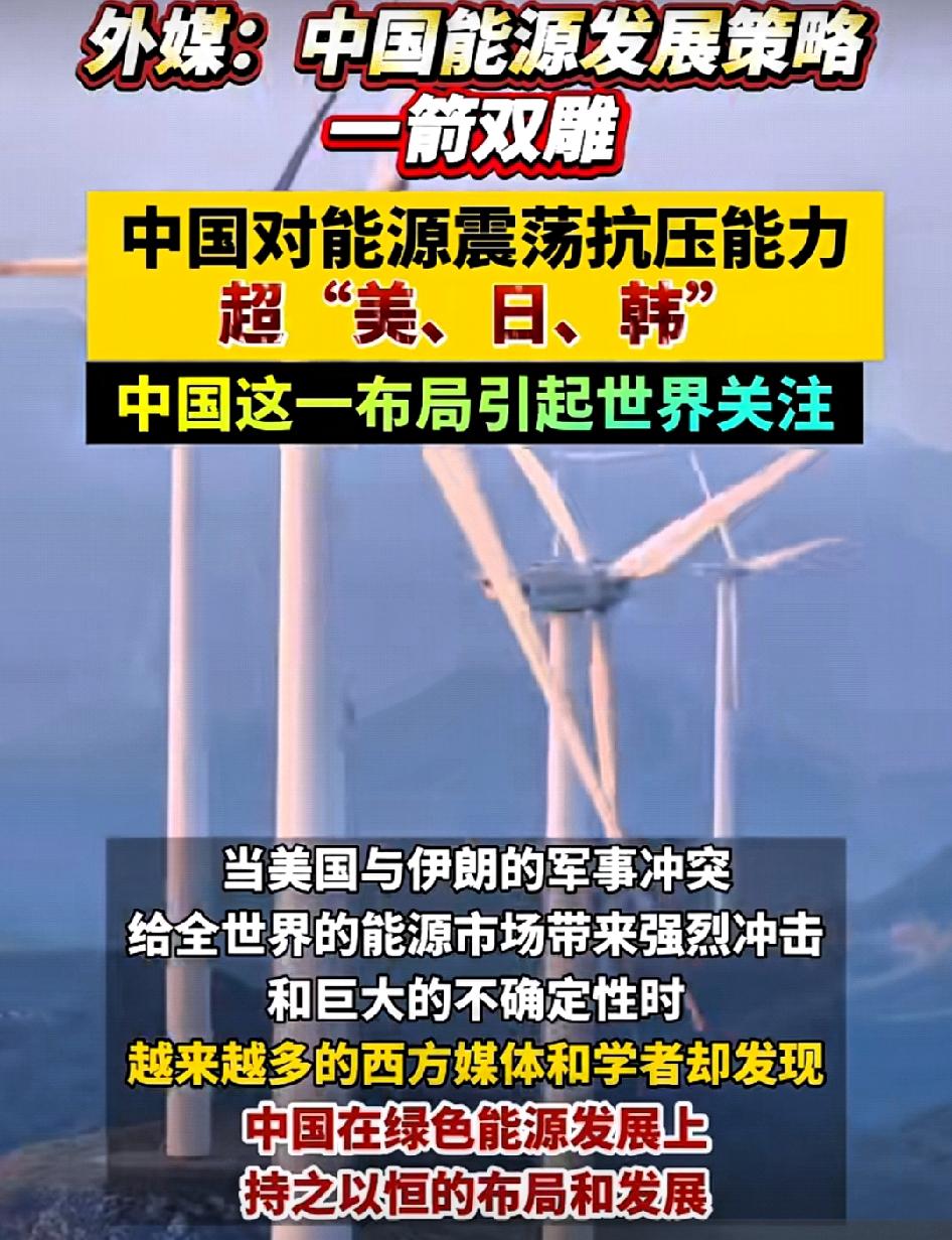 中国这个能源进口大国，在面对这一轮美伊战事而引发的国际能源市场动荡时，拥有比日韩