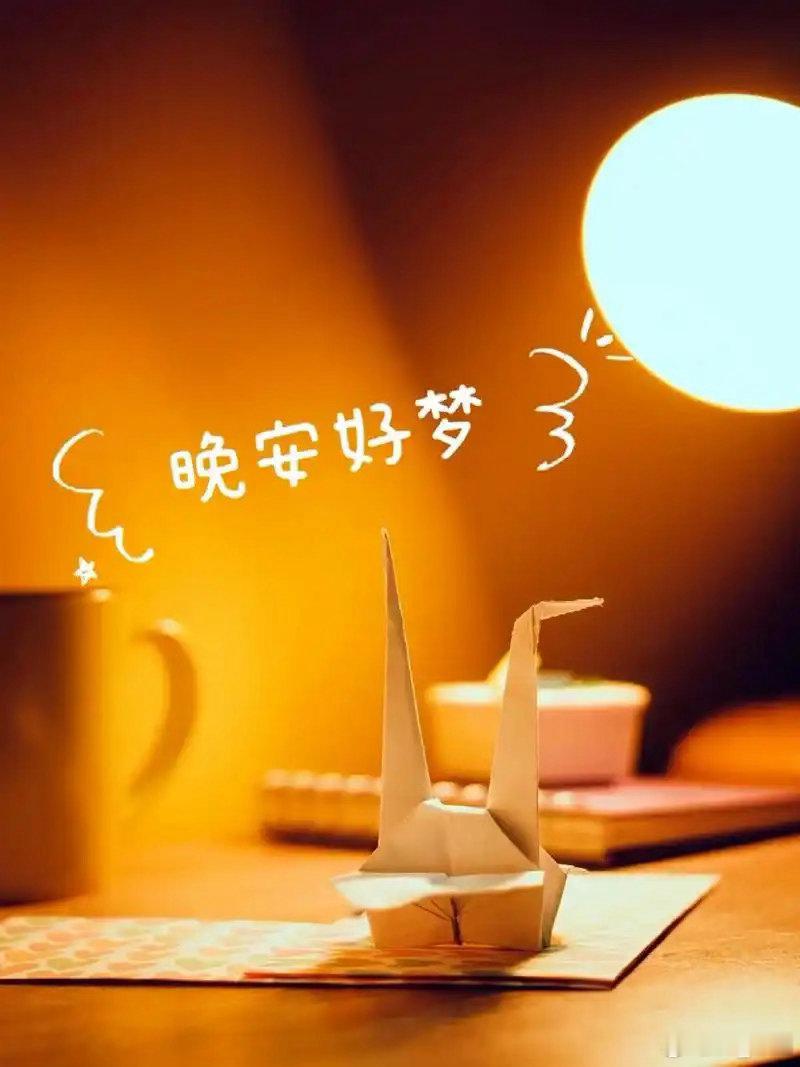 晚安  对命运挥挥手，和美梦道个别，跟昨天说声晚安，向未来订一张单程车票 