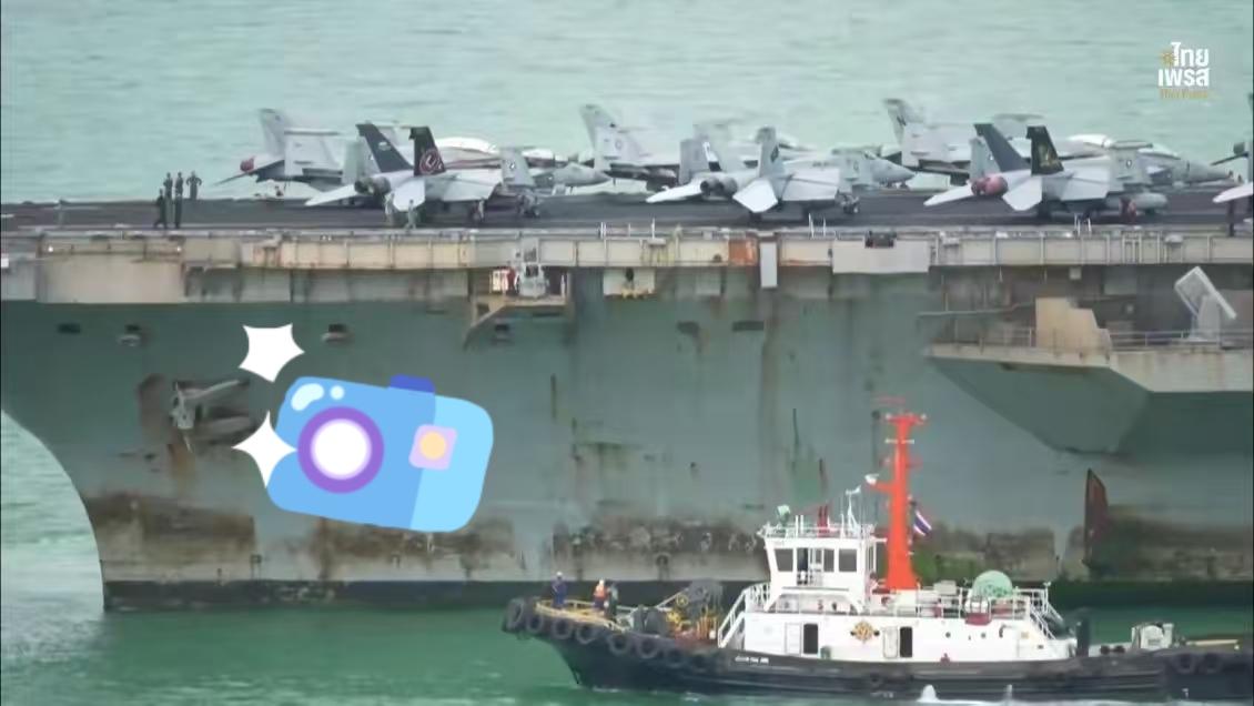 惨不忍睹，出海近300天的林肯后终于抵达了泰国——

看到这艘锈迹斑斑的核动力航
