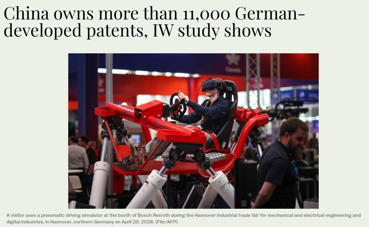 西方媒体又拿中国炒作！德国大量专利流向中国？
别被带偏了：美国拿走近三分之一，中