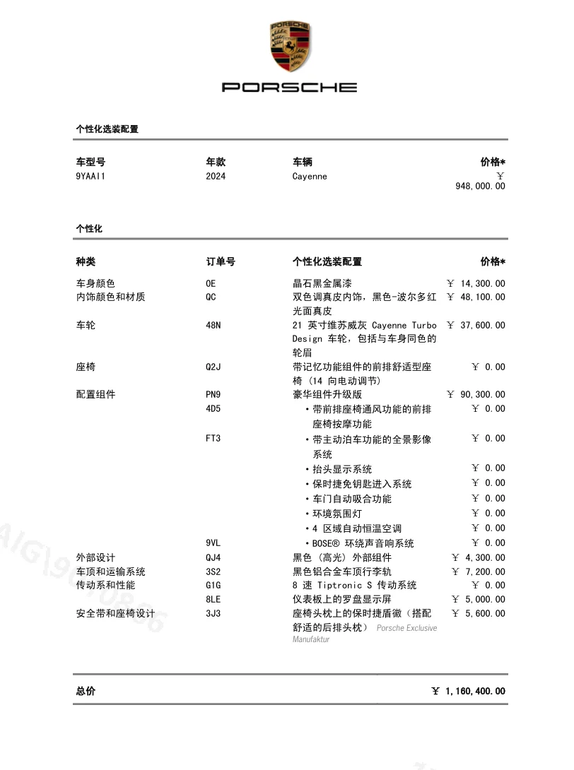 12月能提的Cayenne黑红车源