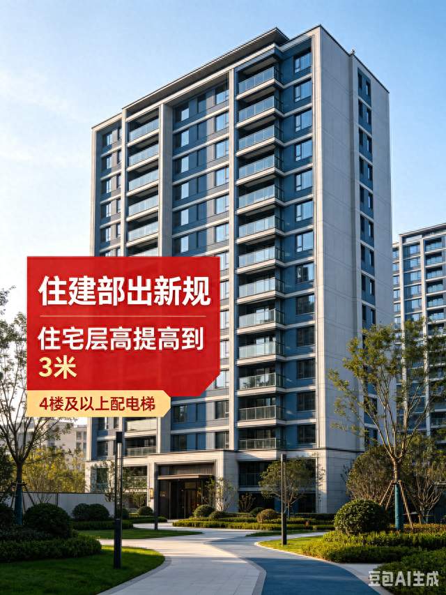 住建部出新规！4楼及以上住宅要配电梯