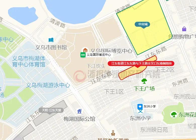义乌江东下王这个地块近期要出让了，在义乌国际博览中心旁边。看来起拍楼面价还可以接