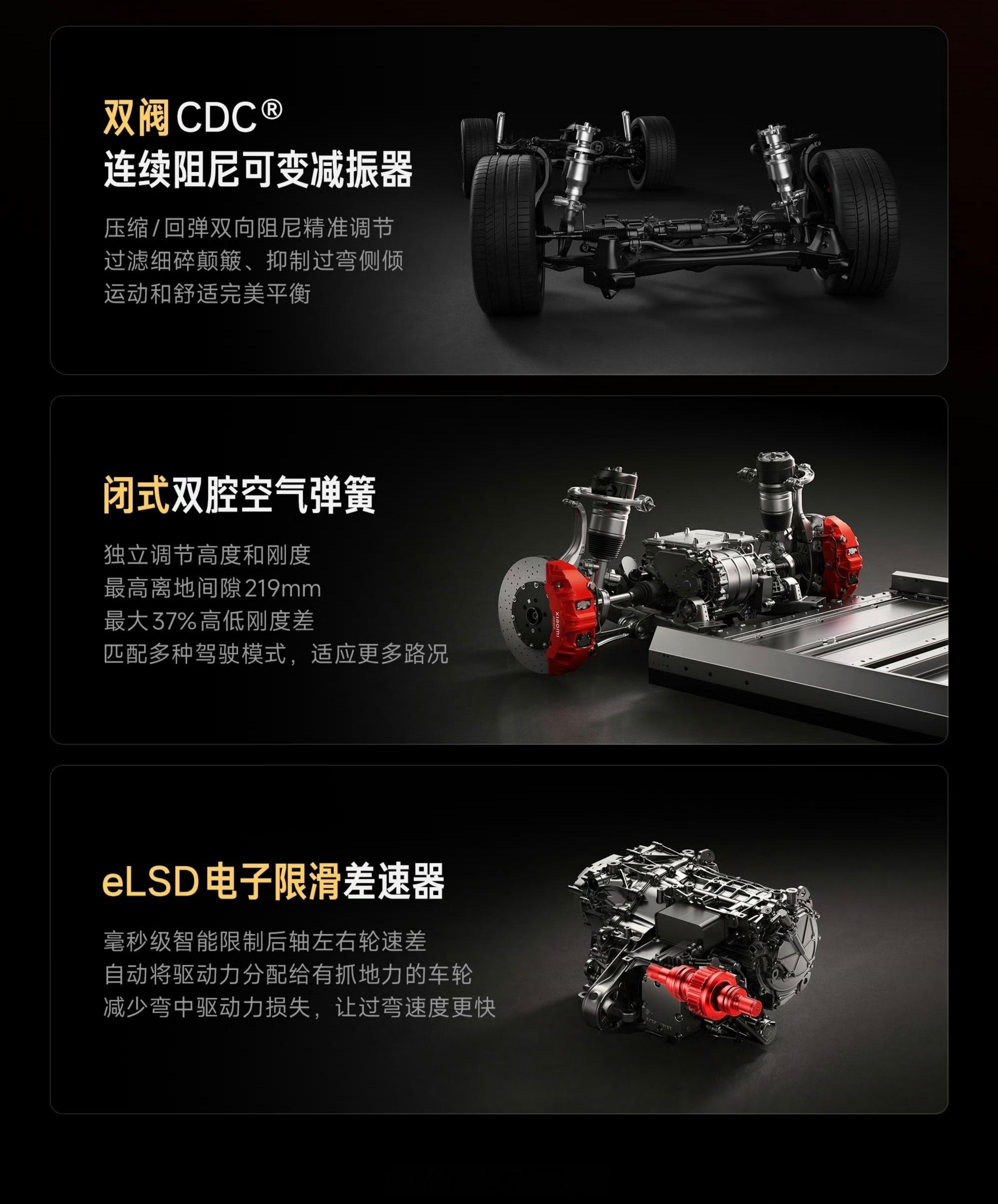 YU7 GT的底盘和YU7 Max有很多不同，硬件上升级了很多配置，再加上纽北调