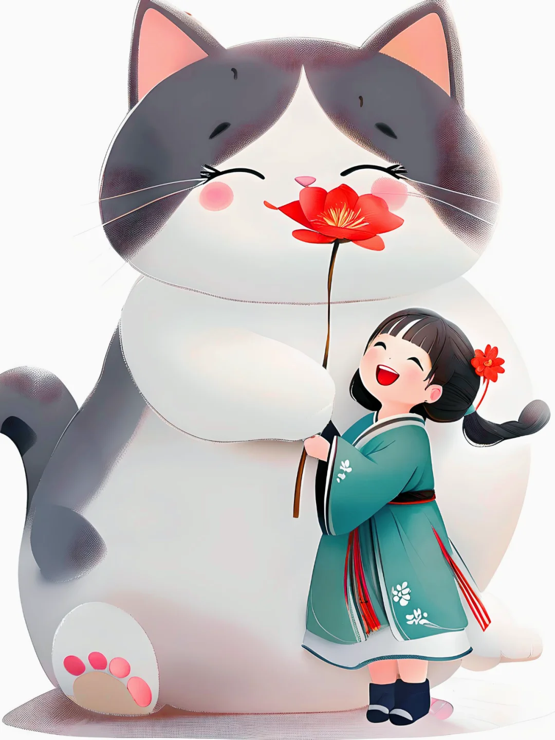 送你一朵小红花🌺人生和喵生，一路生花！