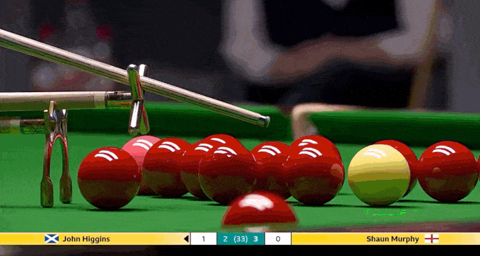 巫师降临！希金斯第6局秀高难度架杆进球&精准长台