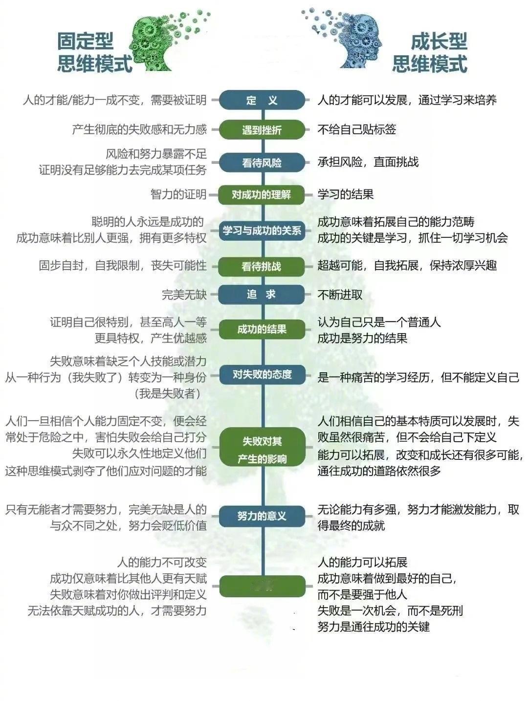 固定型思维&成长型思维
