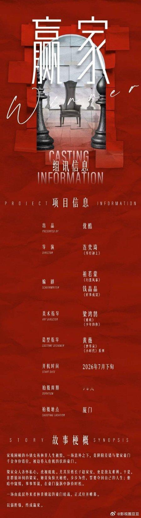 好消息：酷的新剧《赢家》出组讯了坏消息：田曦薇被魏大勋粉丝排字了 