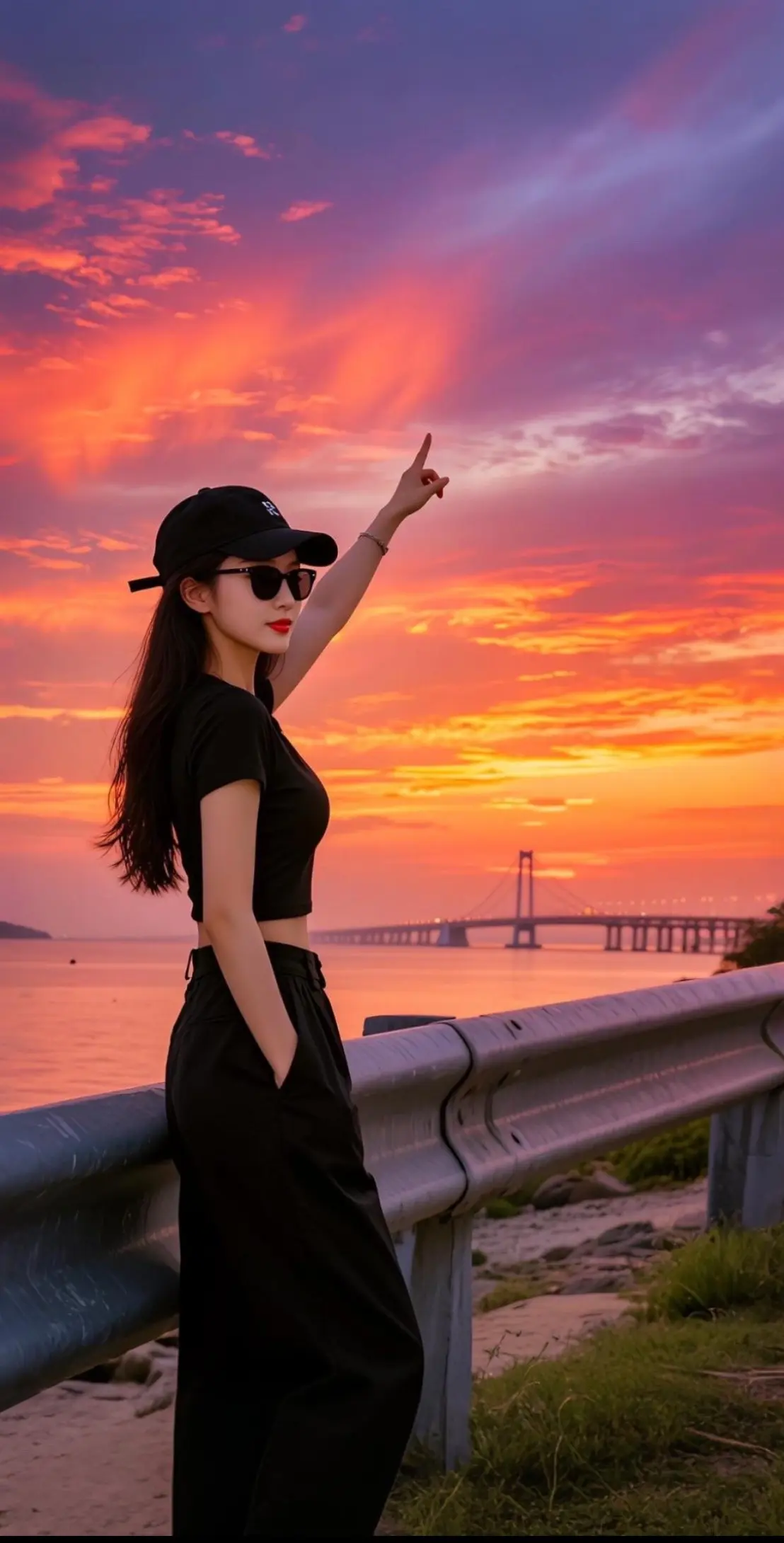 AI落日氛围感写真 ai创作