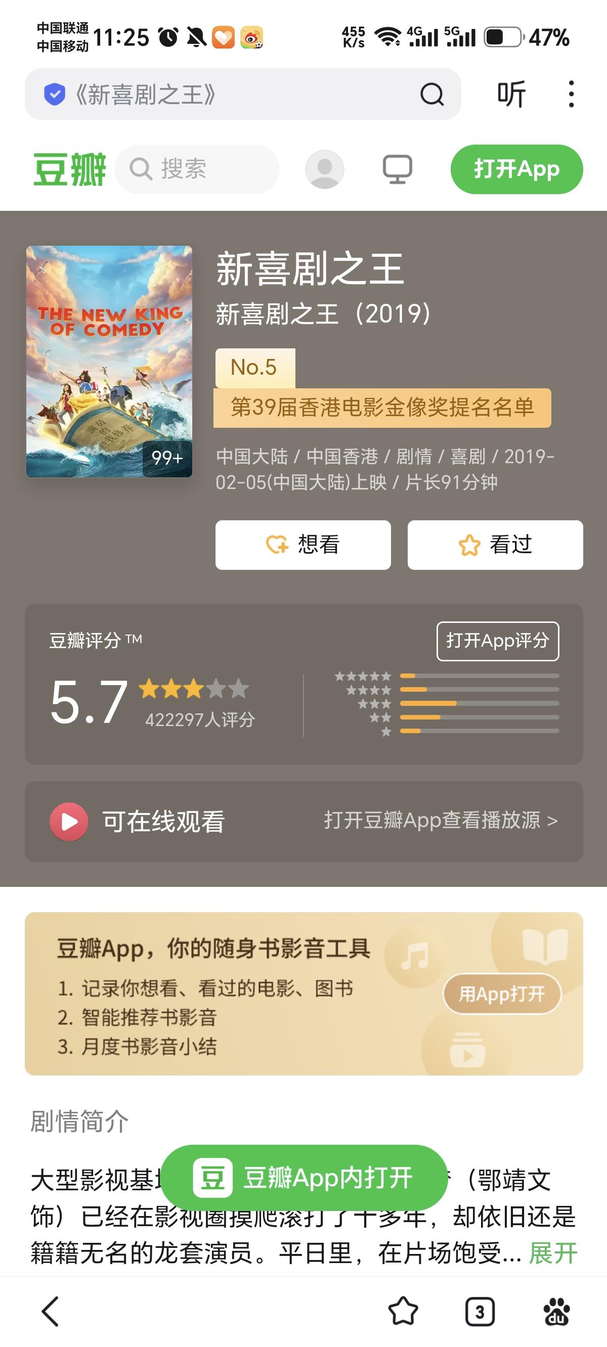 功夫女足的豆瓣开分能超过6分吗？和新喜剧之王谁会在周星驰参与电影排在倒一呢？
