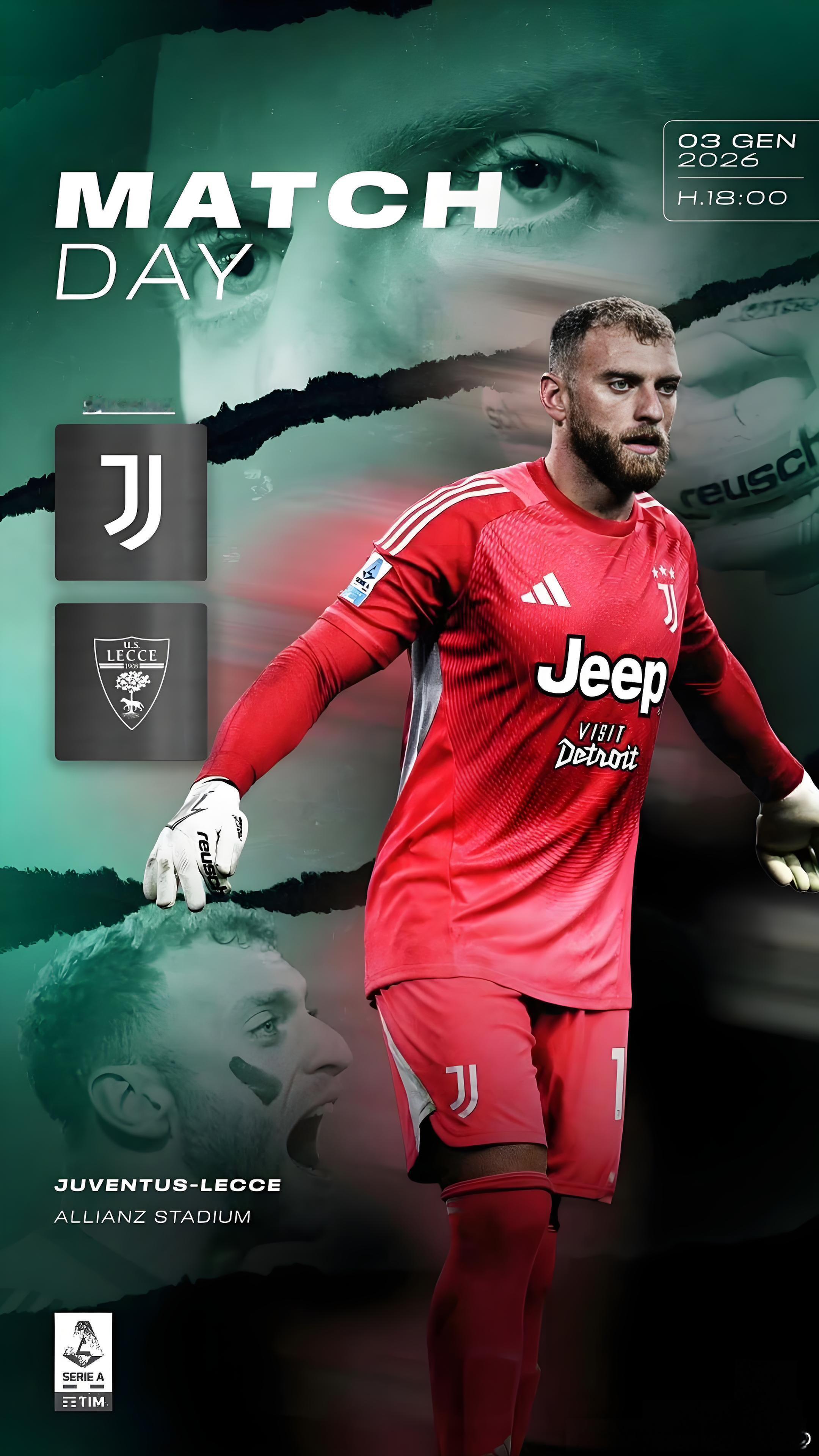 周六  016，尤文图斯 VS 莱切！📢📢2026年1月3日，意甲第18轮，