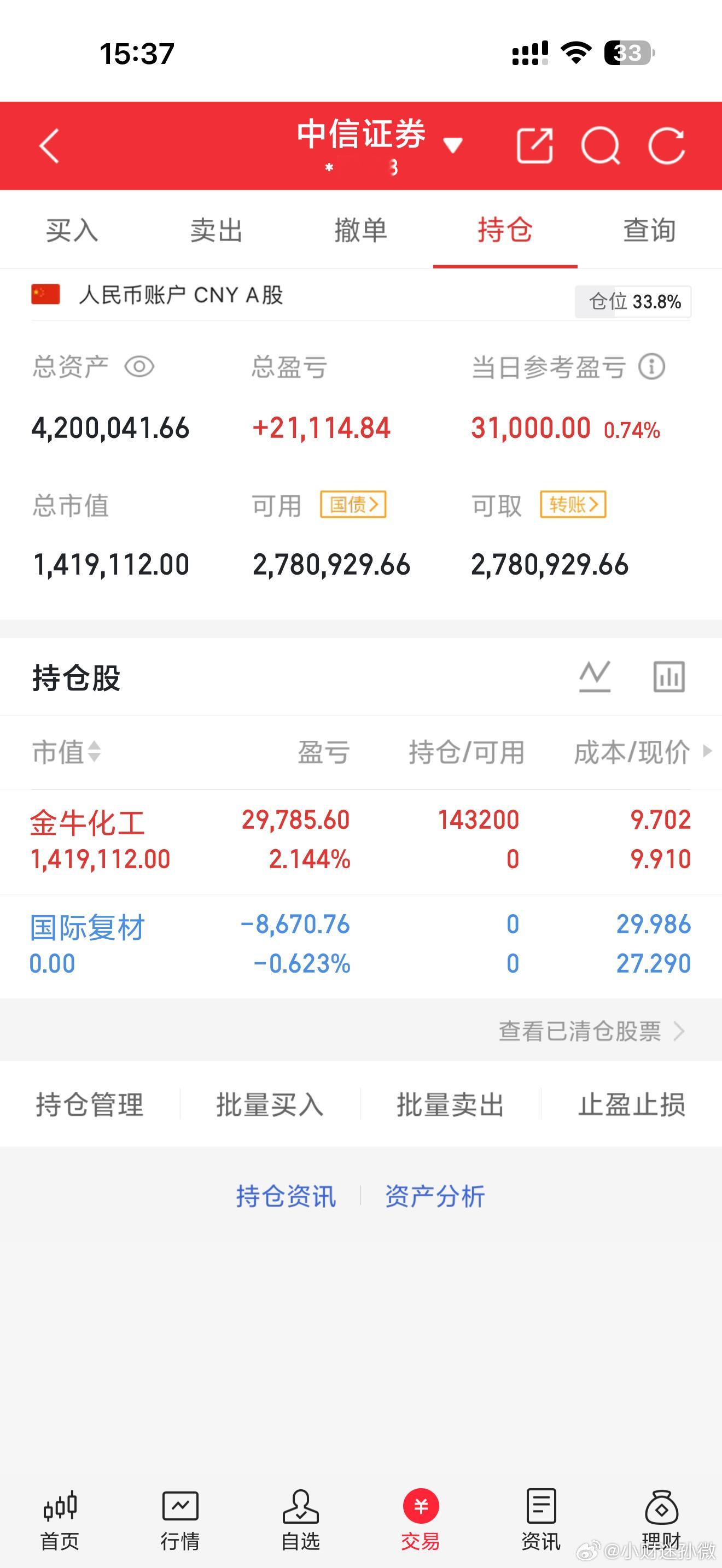 继续加油个人真实记录，不构成任何投资。股票