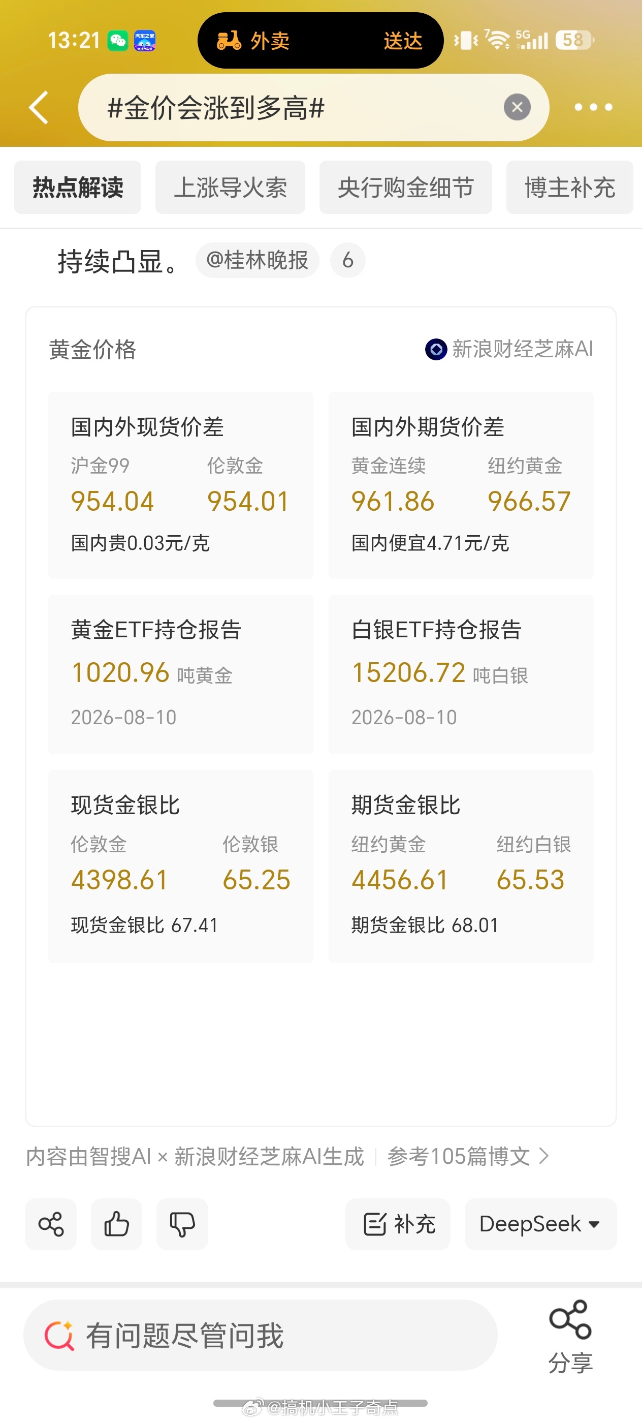 金价会涨到多高前年吾在手里的这波能回点血了这波高位会在多少呢 