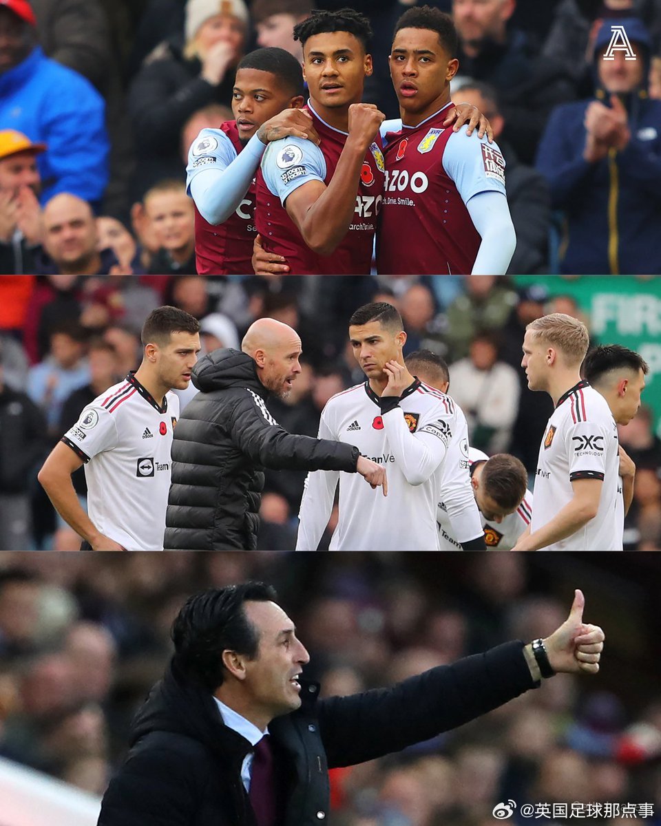 Opta：维拉最近26场英超主场对阵曼联仅赢过1次唯一的一胜是在2022年11月