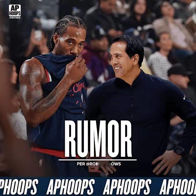 重磅！据美记RobMurrows爆料，热火内部正在积极讨论引进卡哇伊莱昂纳德。预