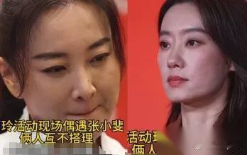 张小斐全程没有看贾玲一眼，贾玲全程没有打一个招呼。 她们不是不认识。张小斐说过，