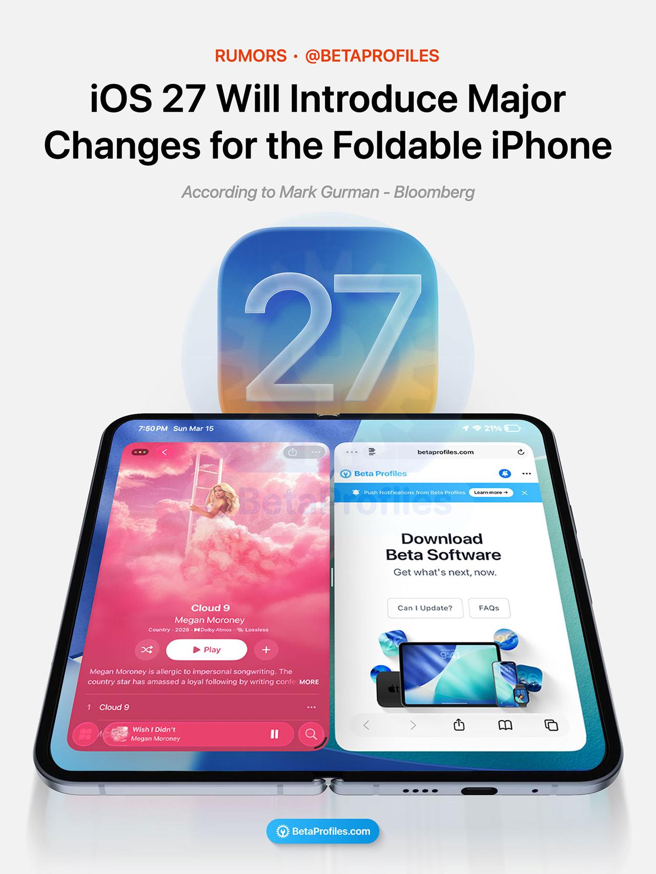 iOS27最大亮点支持折叠屏