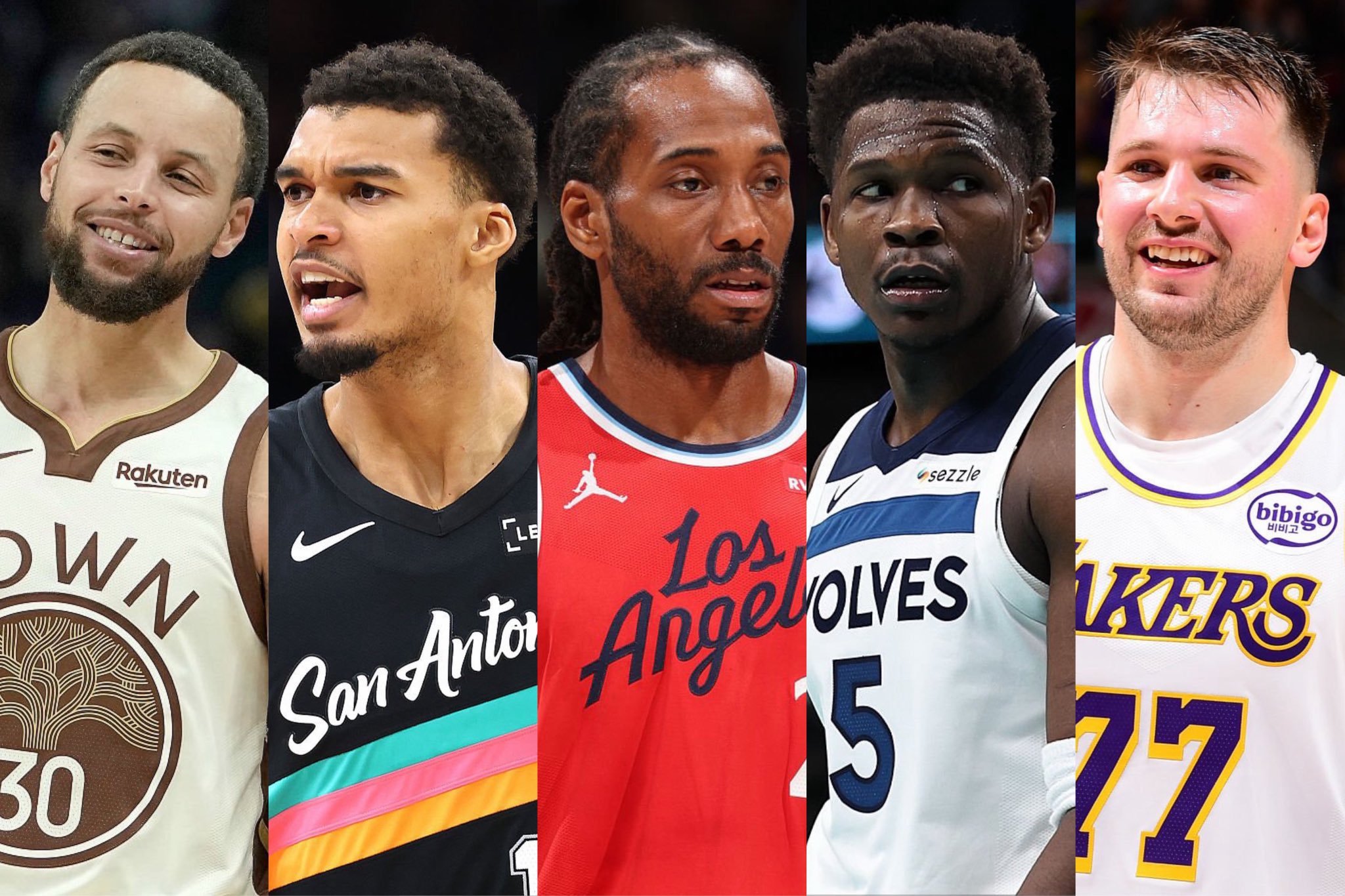 即将无缘NBA最佳阵容和常规赛奖项的球员约基奇1场比赛库里2场比赛文班亚马3场比