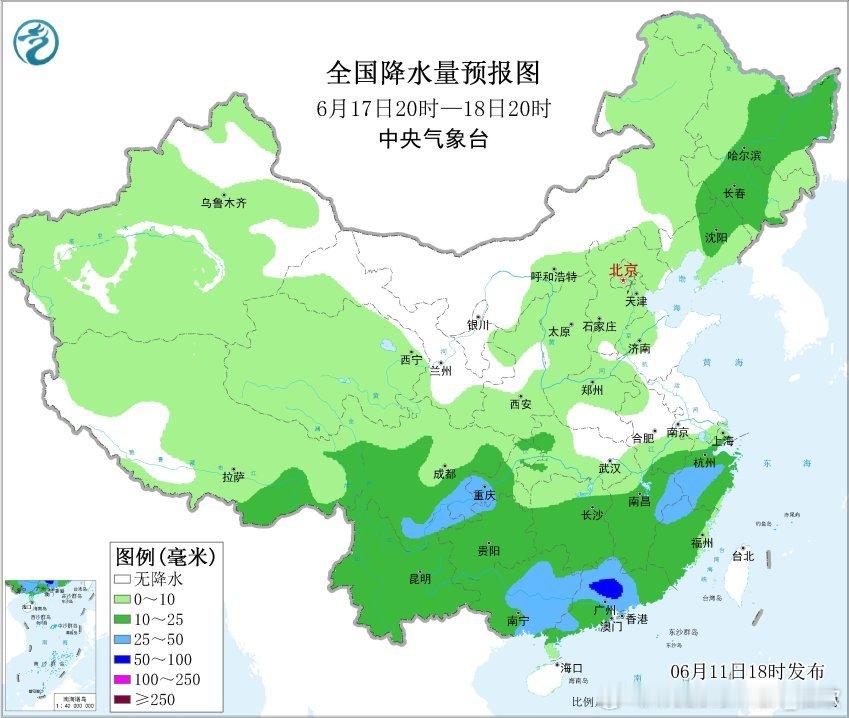【龙舟水要发力】昨晚到今天，我国相对明显的降水主要出现在云南和海南。因为这里受到