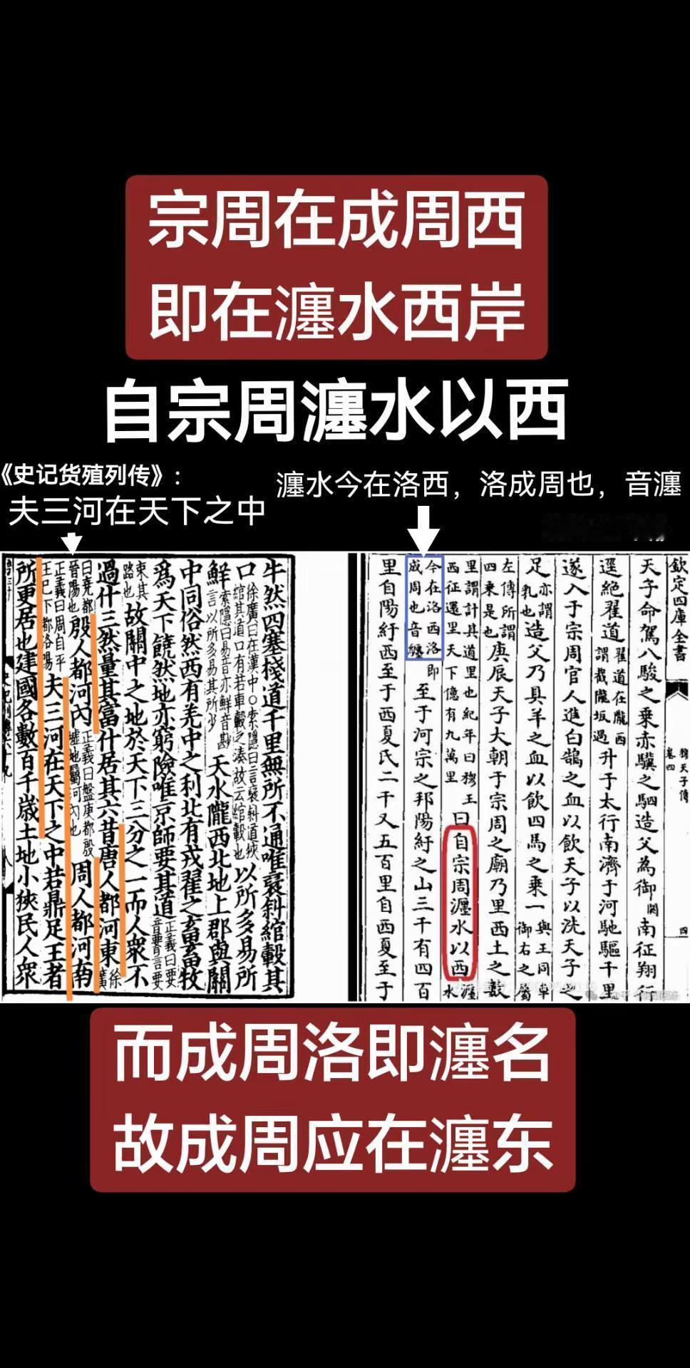 成周在瀍水东，宗周在瀍水西，与陕西无关